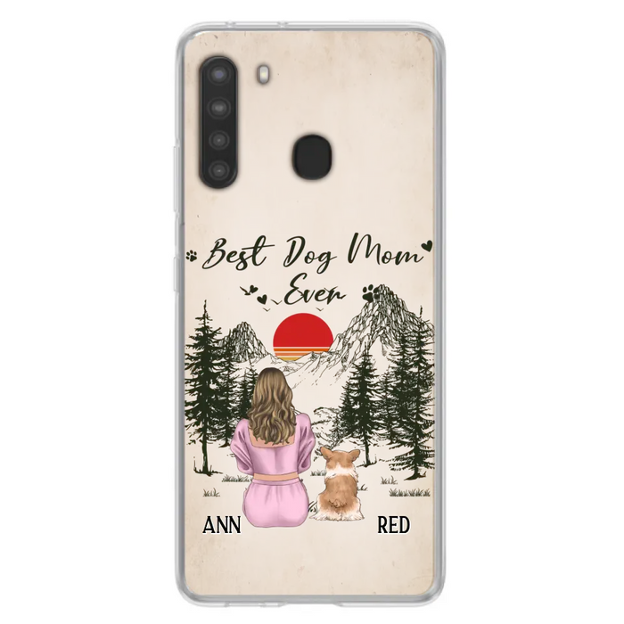 Custom Personalized Dog Mom Phone Case - Upto 4 Dogs - Mother's Day Gift Idea Dog Lovers - Best Dog Mom Ever - Case For iPhone/Samsung