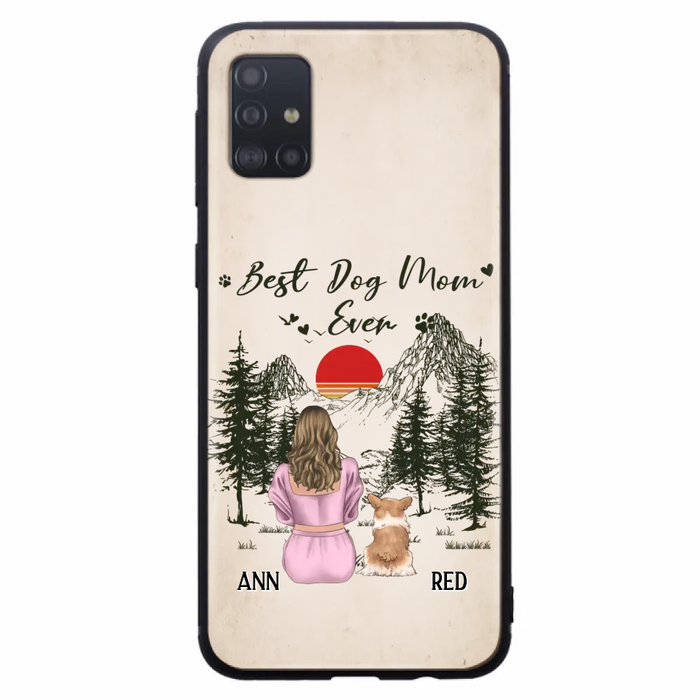 Custom Personalized Dog Mom Phone Case - Upto 4 Dogs - Mother's Day Gift Idea Dog Lovers - Best Dog Mom Ever - Case For iPhone/Samsung