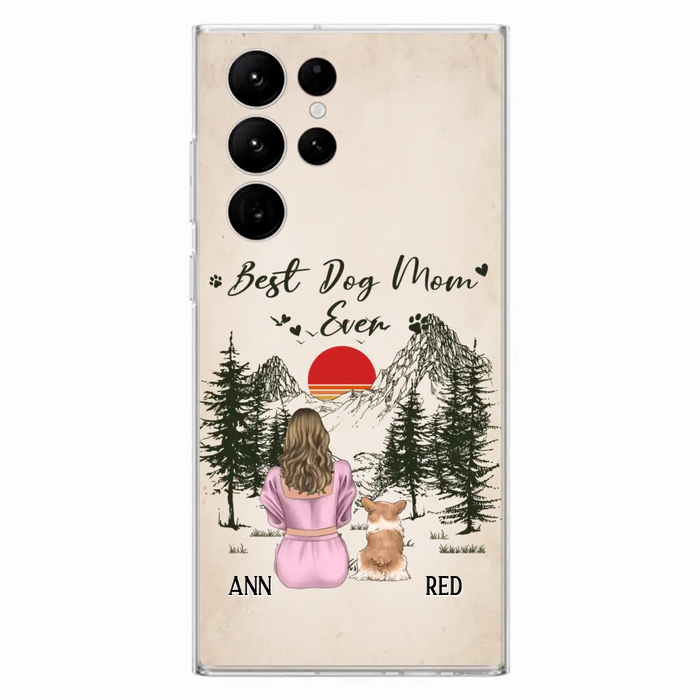 Custom Personalized Dog Mom Phone Case - Upto 4 Dogs - Mother's Day Gift Idea Dog Lovers - Best Dog Mom Ever - Case For iPhone/Samsung