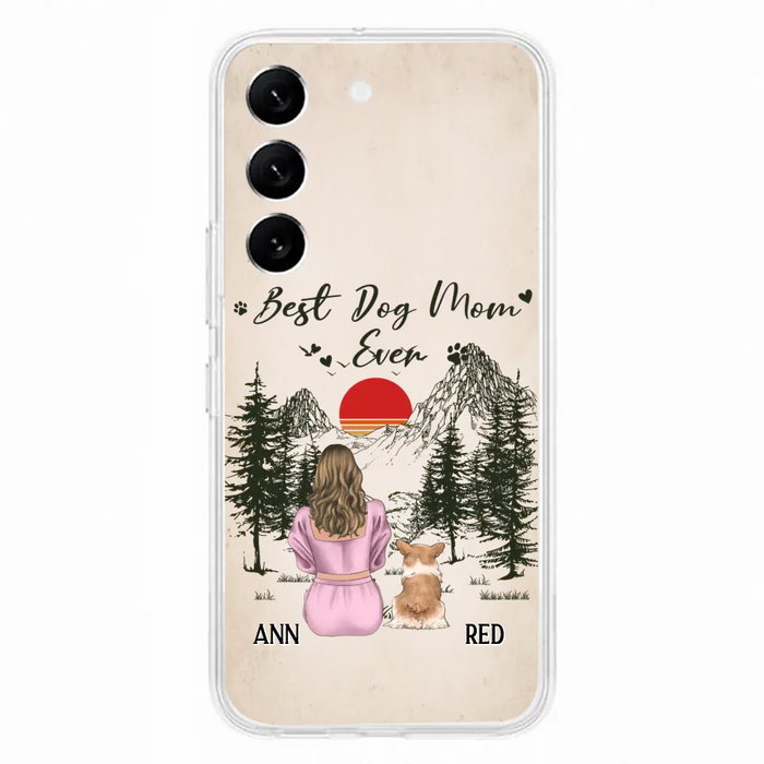 Custom Personalized Dog Mom Phone Case - Upto 4 Dogs - Mother's Day Gift Idea Dog Lovers - Best Dog Mom Ever - Case For iPhone/Samsung