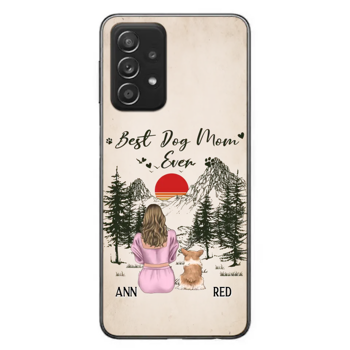 Custom Personalized Dog Mom Phone Case - Upto 4 Dogs - Mother's Day Gift Idea Dog Lovers - Best Dog Mom Ever - Case For iPhone/Samsung