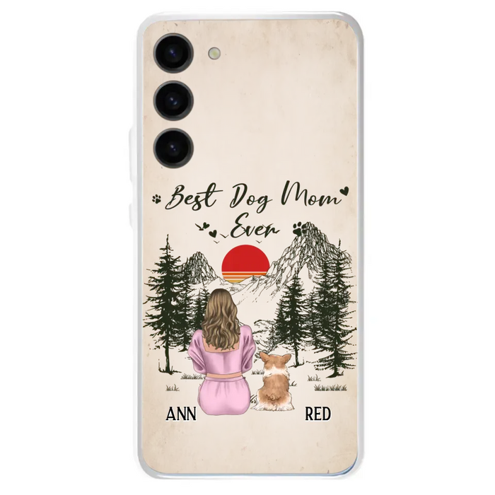 Custom Personalized Dog Mom Phone Case - Upto 4 Dogs - Mother's Day Gift Idea Dog Lovers - Best Dog Mom Ever - Case For iPhone/Samsung