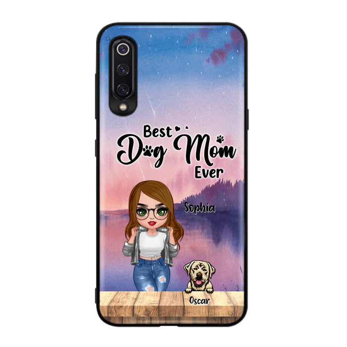 Personalized Dog Mom Chibi Front Phone Case - Gifts For Dog Lover With Up to 4 Dogs - Best Dog Mom Ever - Case For Xiaomi, Oppo And Huawei