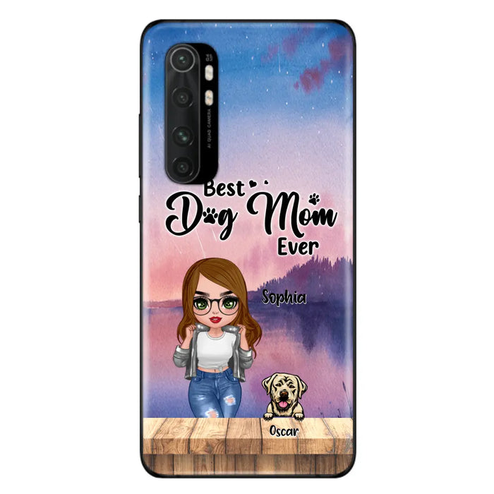 Personalized Dog Mom Chibi Front Phone Case - Gifts For Dog Lover With Up to 4 Dogs - Best Dog Mom Ever - Case For Xiaomi, Oppo And Huawei