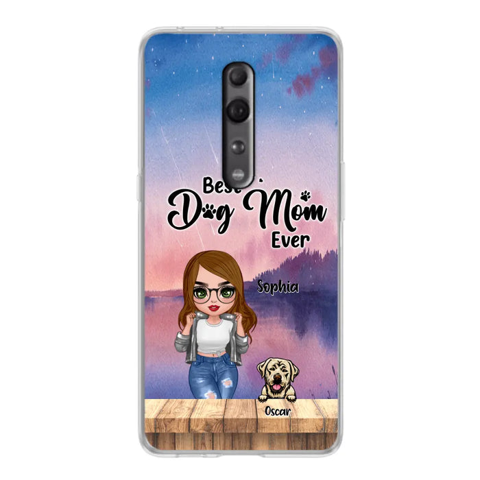 Personalized Dog Mom Chibi Front Phone Case - Gifts For Dog Lover With Up to 4 Dogs - Best Dog Mom Ever - Case For Xiaomi, Oppo And Huawei