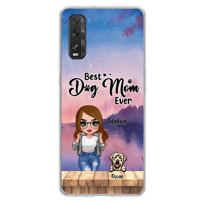 Personalized Dog Mom Chibi Front Phone Case - Gifts For Dog Lover With Up to 4 Dogs - Best Dog Mom Ever - Case For Xiaomi, Oppo And Huawei