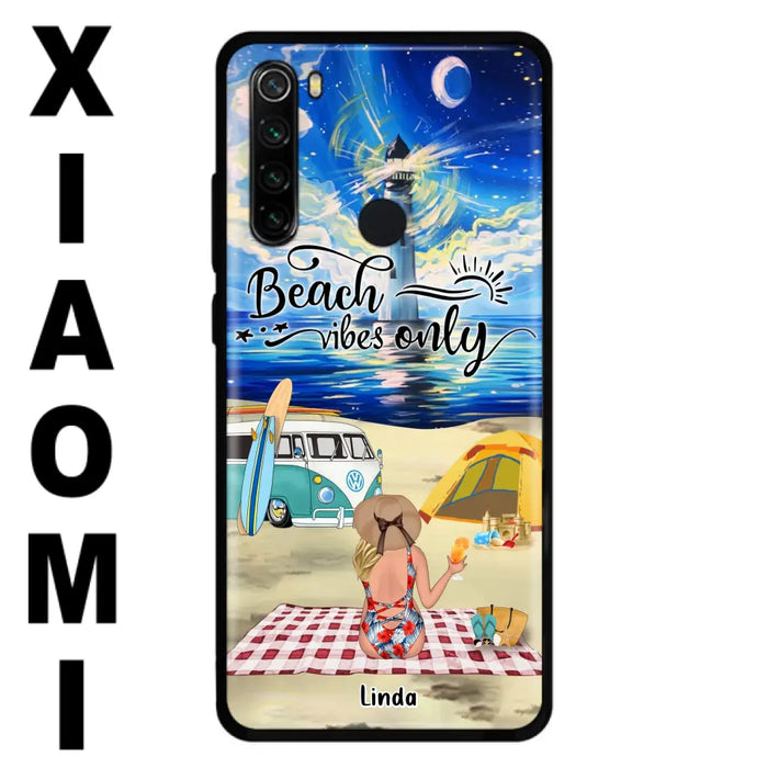 Custom Personalized Camping Beach Phone Case - Upro 4 People - Best Gift For Camping/Couple Lover - The Beach Is Our Happy Place - Case For Xiaomi, Oppo And Huawei