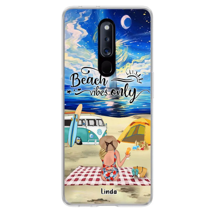 Custom Personalized Camping Beach Phone Case - Upro 4 People - Best Gift For Camping/Couple Lover - The Beach Is Our Happy Place - Case For Xiaomi, Oppo And Huawei