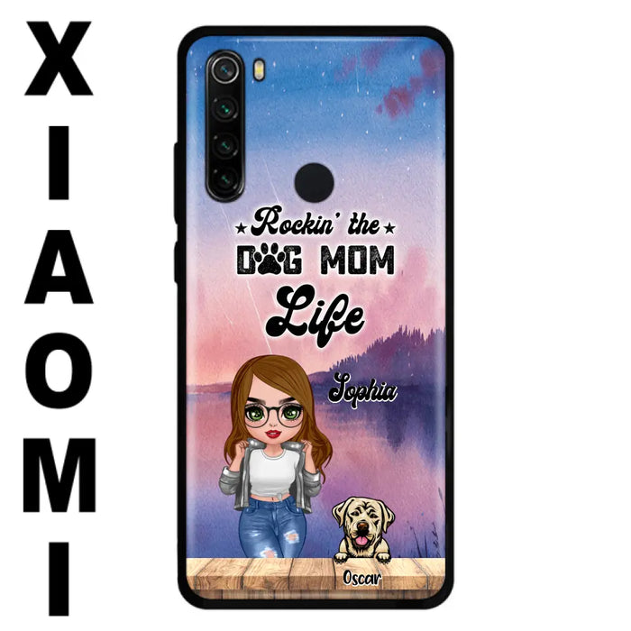 Custom Personalized Dog Mom Chibi Front Phone Case - Gifts For Dog Lover With Up to 4 Dogs - Rockin' The Dog Mom Life - Case For Xiaomi, Oppo And Huawei