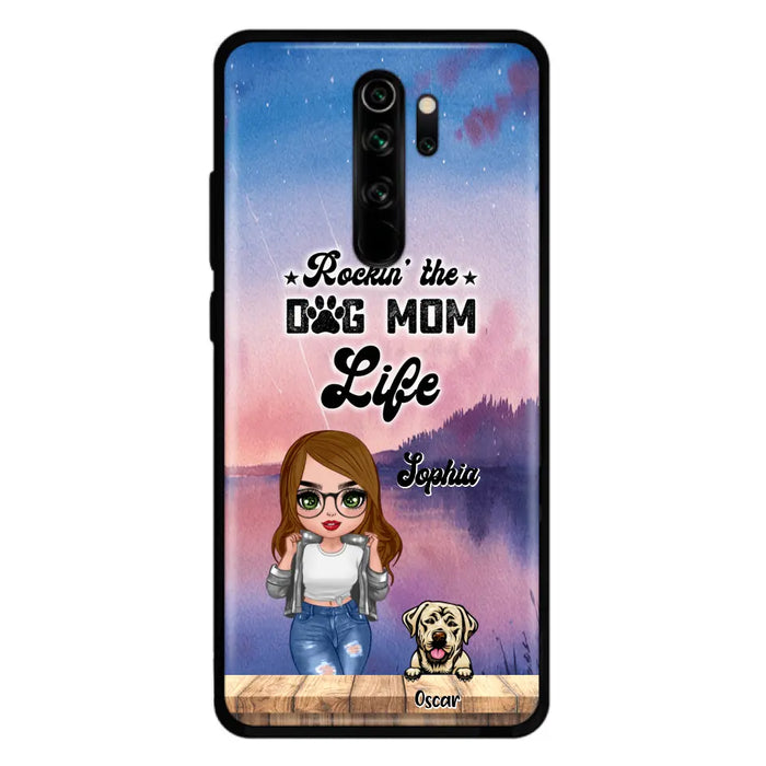 Custom Personalized Dog Mom Chibi Front Phone Case - Gifts For Dog Lover With Up to 4 Dogs - Rockin' The Dog Mom Life - Case For Xiaomi, Oppo And Huawei