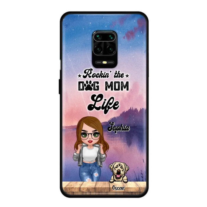 Custom Personalized Dog Mom Chibi Front Phone Case - Gifts For Dog Lover With Up to 4 Dogs - Rockin' The Dog Mom Life - Case For Xiaomi, Oppo And Huawei