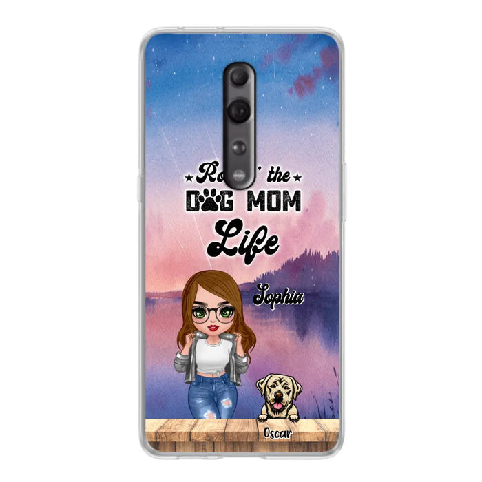 Custom Personalized Dog Mom Chibi Front Phone Case - Gifts For Dog Lover With Up to 4 Dogs - Rockin' The Dog Mom Life - Case For Xiaomi, Oppo And Huawei