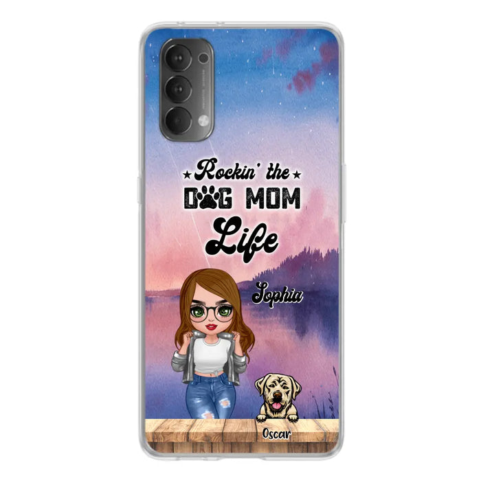 Custom Personalized Dog Mom Chibi Front Phone Case - Gifts For Dog Lover With Up to 4 Dogs - Rockin' The Dog Mom Life - Case For Xiaomi, Oppo And Huawei