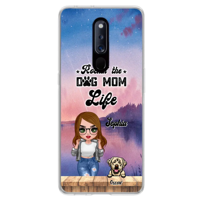 Custom Personalized Dog Mom Chibi Front Phone Case - Gifts For Dog Lover With Up to 4 Dogs - Rockin' The Dog Mom Life - Case For Xiaomi, Oppo And Huawei