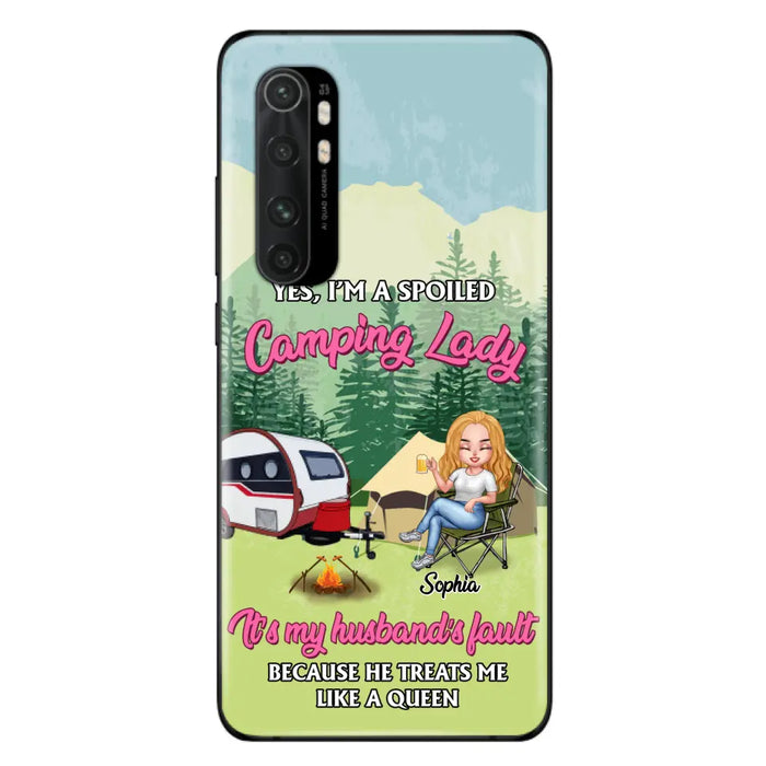 Custom Personalized Camping Lady Phone Case -  Gift Idea For Camping Lovers - Cases For Xiaomi/Huawei/Oppo