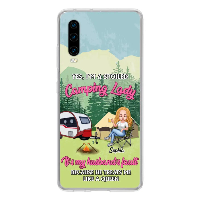 Custom Personalized Camping Lady Phone Case -  Gift Idea For Camping Lovers - Cases For Xiaomi/Huawei/Oppo