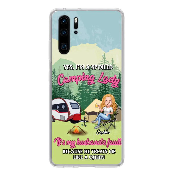 Custom Personalized Camping Lady Phone Case -  Gift Idea For Camping Lovers - Cases For Xiaomi/Huawei/Oppo