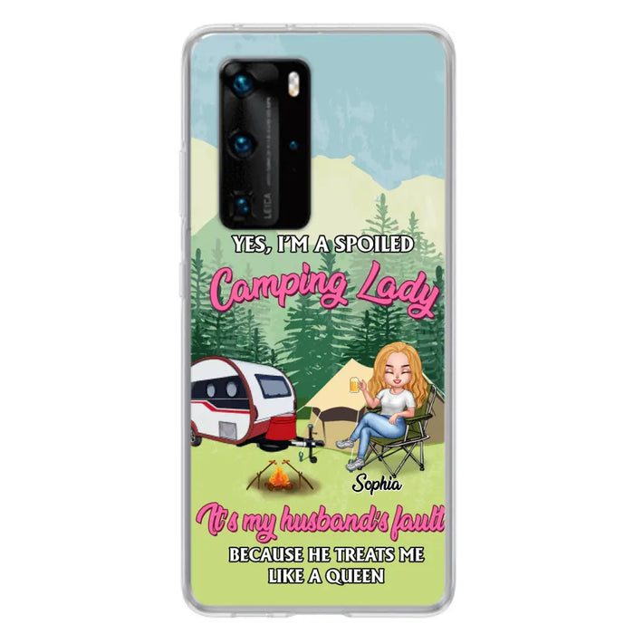 Custom Personalized Camping Lady Phone Case -  Gift Idea For Camping Lovers - Cases For Xiaomi/Huawei/Oppo