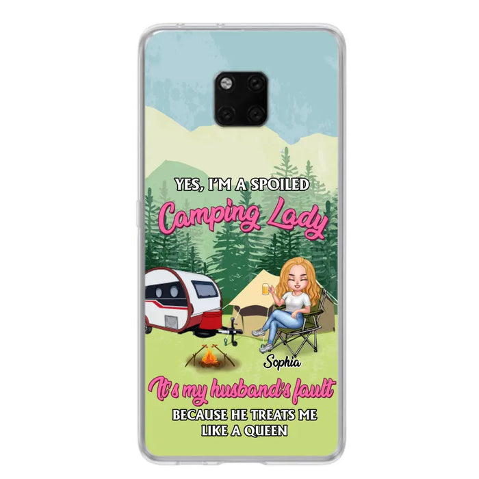 Custom Personalized Camping Lady Phone Case -  Gift Idea For Camping Lovers - Cases For Xiaomi/Huawei/Oppo