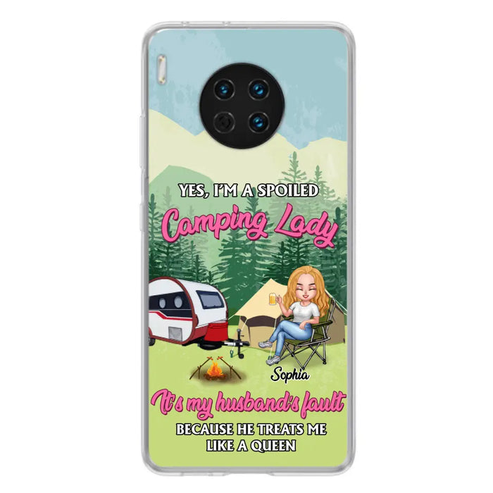 Custom Personalized Camping Lady Phone Case -  Gift Idea For Camping Lovers - Cases For Xiaomi/Huawei/Oppo