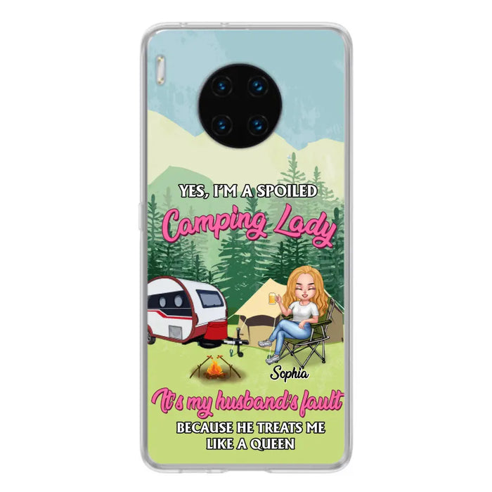 Custom Personalized Camping Lady Phone Case -  Gift Idea For Camping Lovers - Cases For Xiaomi/Huawei/Oppo