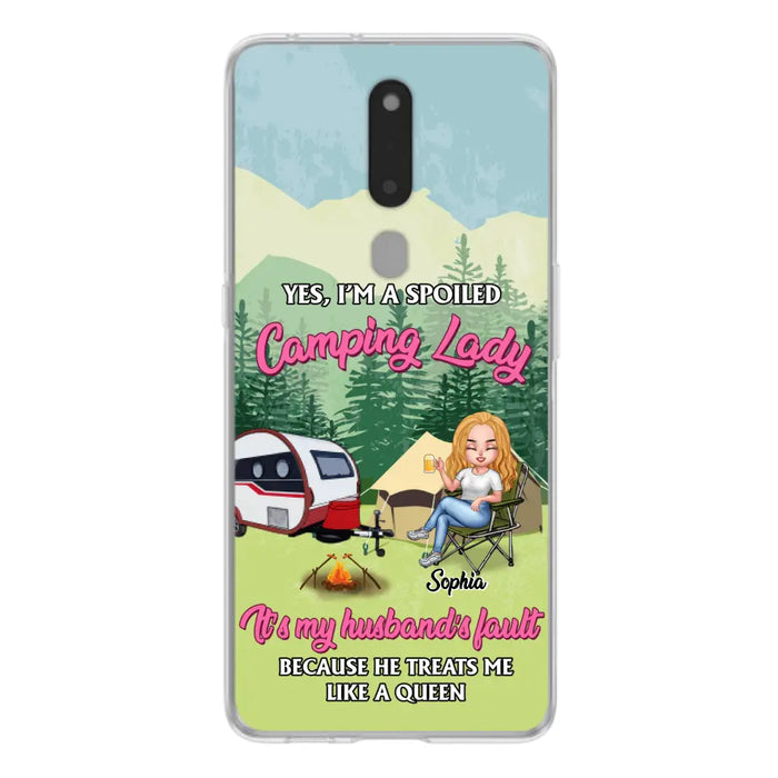 Custom Personalized Camping Lady Phone Case -  Gift Idea For Camping Lovers - Cases For Xiaomi/Huawei/Oppo