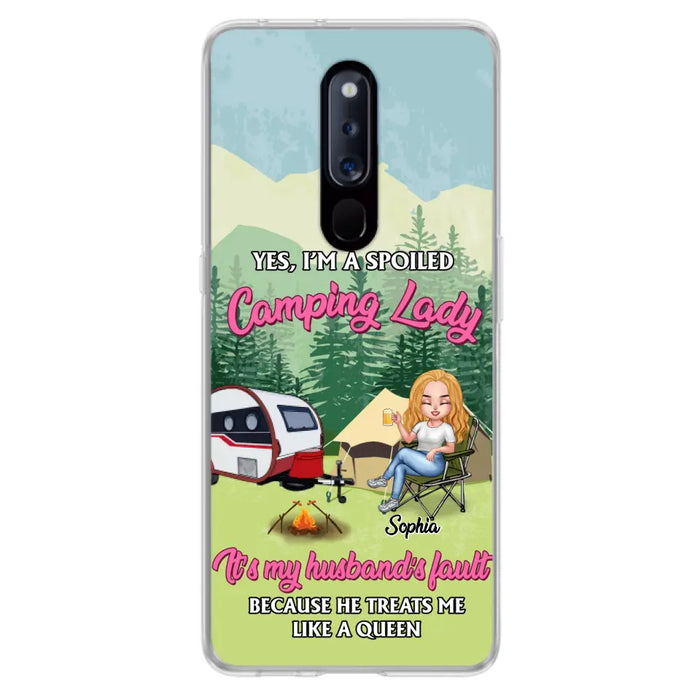 Custom Personalized Camping Lady Phone Case -  Gift Idea For Camping Lovers - Cases For Xiaomi/Huawei/Oppo