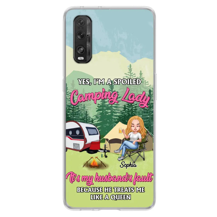 Custom Personalized Camping Lady Phone Case -  Gift Idea For Camping Lovers - Cases For Xiaomi/Huawei/Oppo