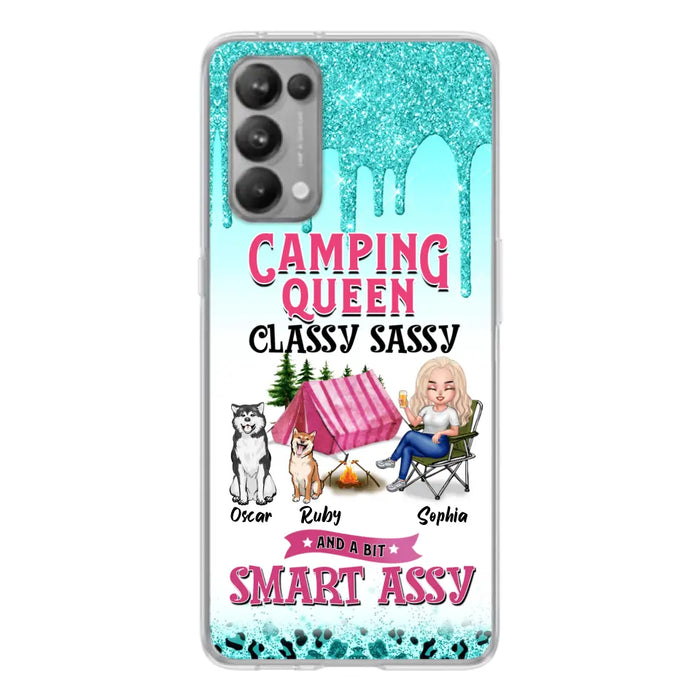 Custom Personalized Camping Huawei/Oppo/Xiaomi Case - Gift for Camping Lovers, Dog Mom - Camping Queen Dog Mom - Up to 2 Dogs - Camping Queen classy sassy and a bit smart