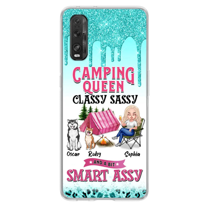 Custom Personalized Camping Huawei/Oppo/Xiaomi Case - Gift for Camping Lovers, Dog Mom - Camping Queen Dog Mom - Up to 2 Dogs - Camping Queen classy sassy and a bit smart