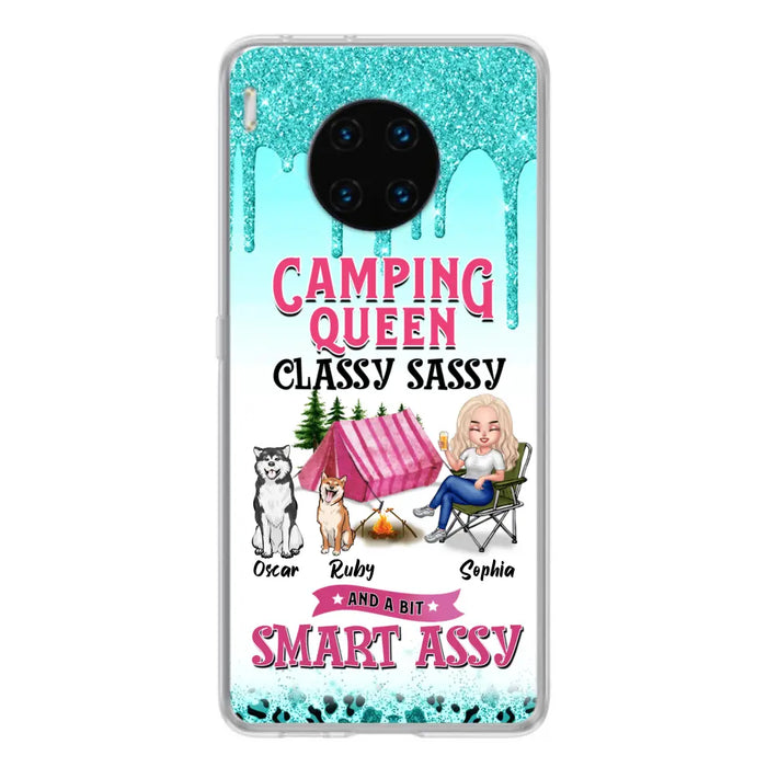 Custom Personalized Camping Huawei/Oppo/Xiaomi Case - Gift for Camping Lovers, Dog Mom - Camping Queen Dog Mom - Up to 2 Dogs - Camping Queen classy sassy and a bit smart