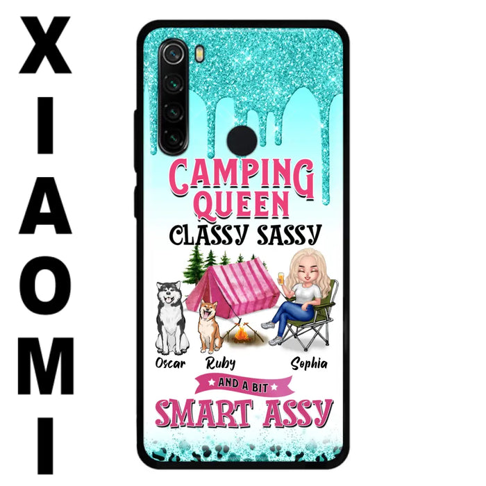 Custom Personalized Camping Huawei/Oppo/Xiaomi Case - Gift for Camping Lovers, Dog Mom - Camping Queen Dog Mom - Up to 2 Dogs - Camping Queen classy sassy and a bit smart