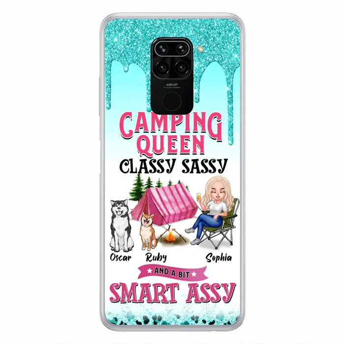 Custom Personalized Camping Huawei/Oppo/Xiaomi Case - Gift for Camping Lovers, Dog Mom - Camping Queen Dog Mom - Up to 2 Dogs - Camping Queen classy sassy and a bit smart