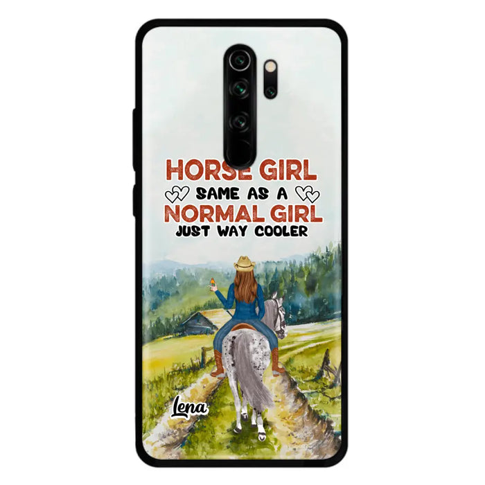 Custom Personalized Horse Girl Phone Case - Upto 3 People - Gift Idea For Horse Lover - Horse Girl Same As A Normal Girl Just Way Cooler - Case For Xiaomi/Huawei/Oppo