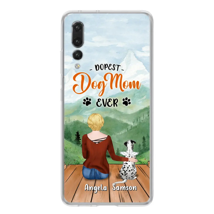 Custom Personalized Dog Mom Phone Case - Upto 5 Dogs - Gift Idea For Dog Lovers  - Dopest Dog Mom Ever - Case For Huawei/Xiaomi/Oppo