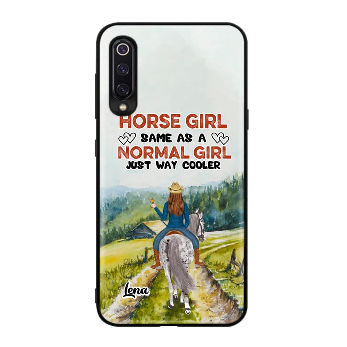 Custom Personalized Horse Girl Phone Case - Upto 3 People - Gift Idea For Horse Lover - Horse Girl Same As A Normal Girl Just Way Cooler - Case For Xiaomi/Huawei/Oppo