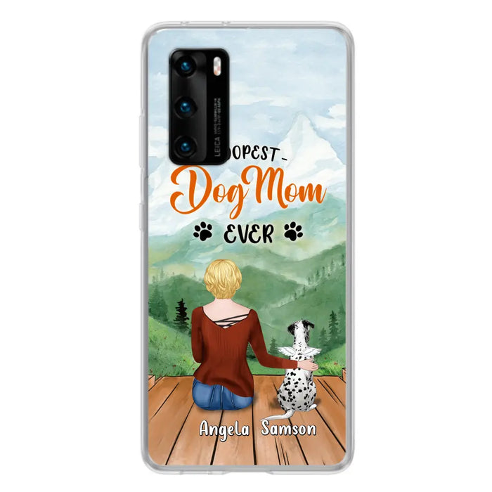 Custom Personalized Dog Mom Phone Case - Upto 5 Dogs - Gift Idea For Dog Lovers  - Dopest Dog Mom Ever - Case For Huawei/Xiaomi/Oppo