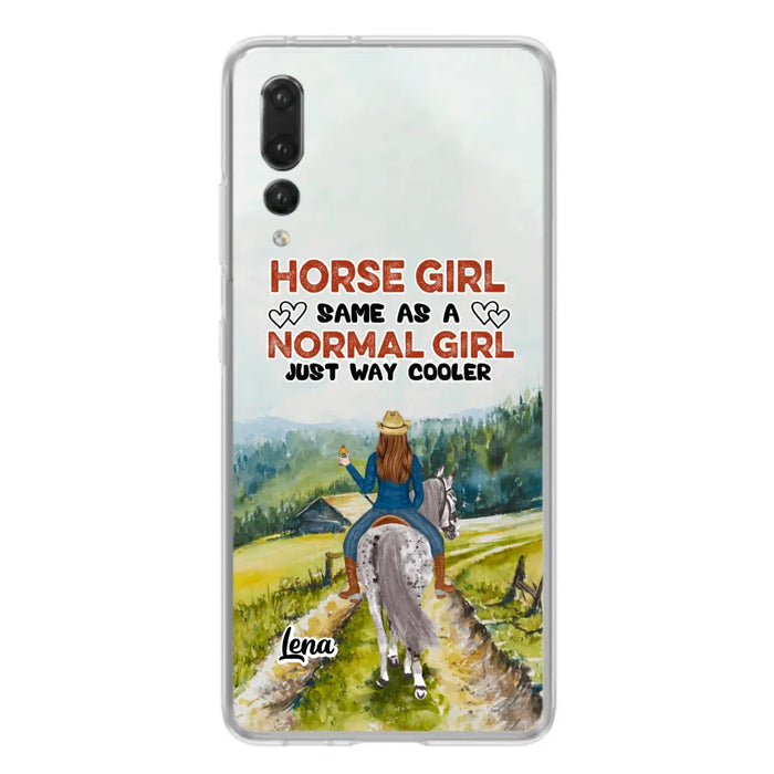 Custom Personalized Horse Girl Phone Case - Upto 3 People - Gift Idea For Horse Lover - Horse Girl Same As A Normal Girl Just Way Cooler - Case For Xiaomi/Huawei/Oppo