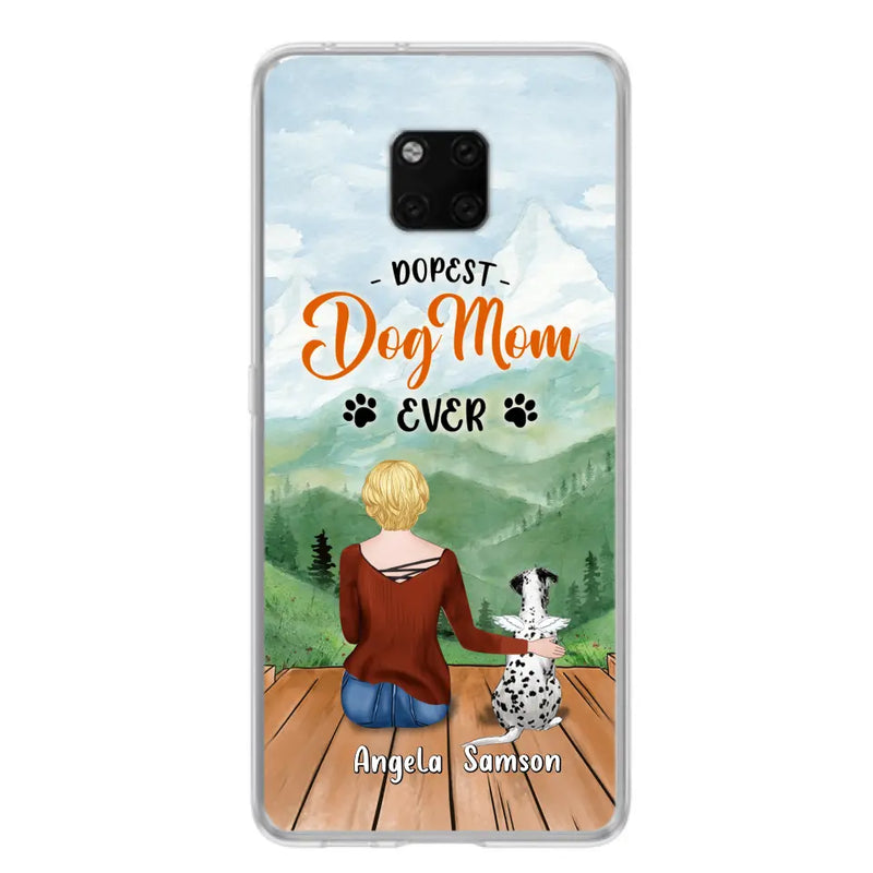 Personalized Dog Mom Phone Case - Up to 5 Dogs - Gift Idea For Dog Lovers - Dopest Dog Mom Ever - Case For Huawei/Xiaomi/Oppo