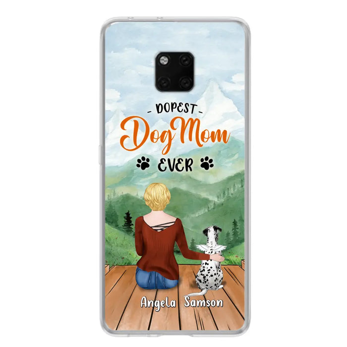 Custom Personalized Dog Mom Phone Case - Upto 5 Dogs - Gift Idea For Dog Lovers  - Dopest Dog Mom Ever - Case For Huawei/Xiaomi/Oppo