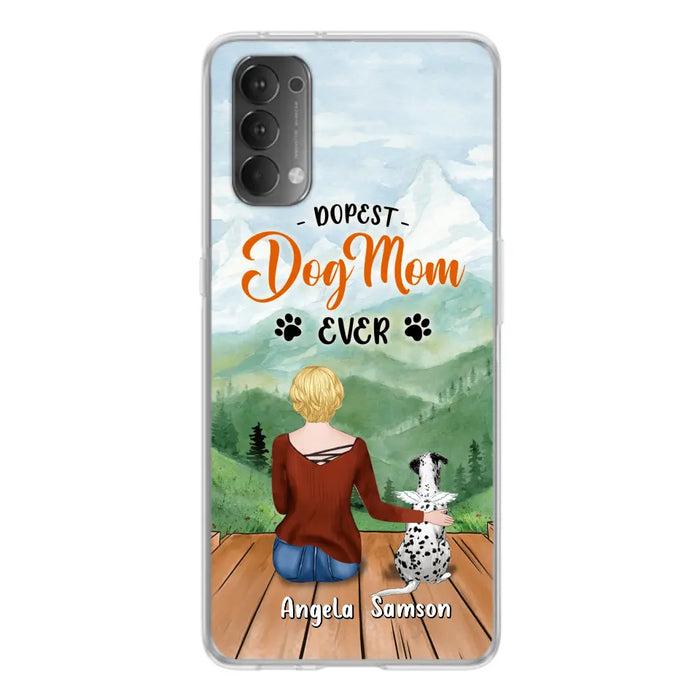 Custom Personalized Dog Mom Phone Case - Upto 5 Dogs - Gift Idea For Dog Lovers  - Dopest Dog Mom Ever - Case For Huawei/Xiaomi/Oppo