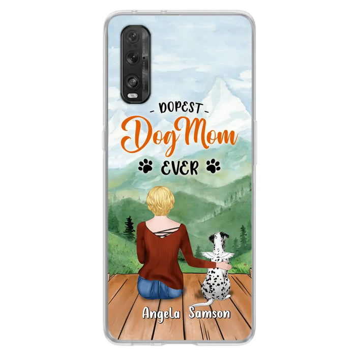 Custom Personalized Dog Mom Phone Case - Upto 5 Dogs - Gift Idea For Dog Lovers  - Dopest Dog Mom Ever - Case For Huawei/Xiaomi/Oppo