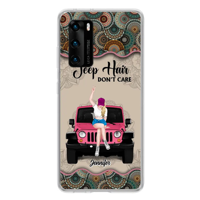 Custom Personalized Off-road Girl Phone Case - Upto 4 Dogs - Gift Idea For Dog/Off-road Lovers - Case for Xiaomi, Huawei & Oppo