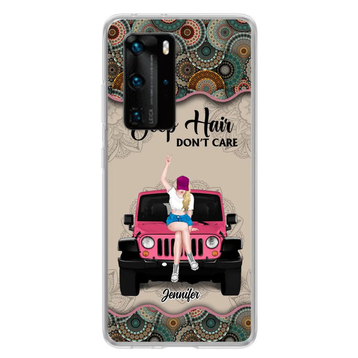 Custom Personalized Off-road Girl Phone Case - Upto 4 Dogs - Gift Idea For Dog/Off-road Lovers - Case for Xiaomi, Huawei & Oppo