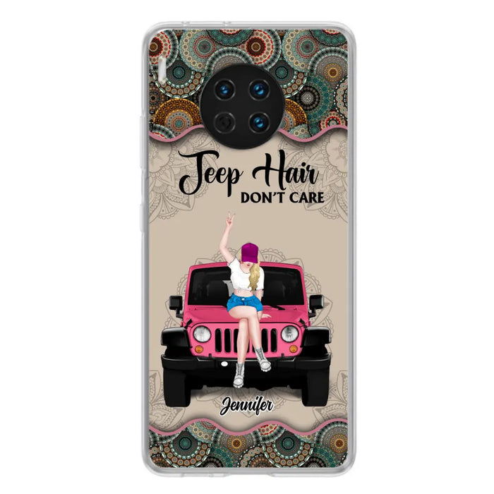 Custom Personalized Off-road Girl Phone Case - Upto 4 Dogs - Gift Idea For Dog/Off-road Lovers - Case for Xiaomi, Huawei & Oppo