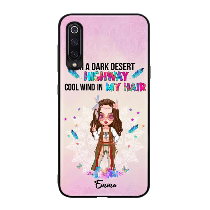 Custom Personalized Hippie Phone Case - Best Gift For Hippies - On A Dark Desert Highway Cool Wind In My Hair - Case For Xiaomi/Huawei/Oppo