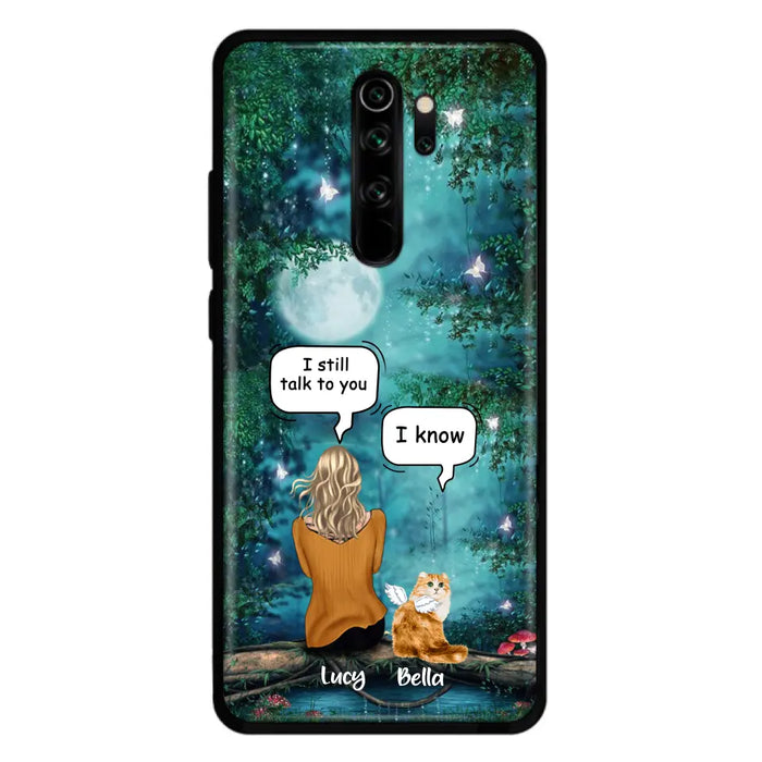 Custom Personalized Cat Memorial Phone Case - Upto 5 Cats - Best Gift For Cat Lover - I still talk to you - Case For Xiaomi, Oppo And Huawei