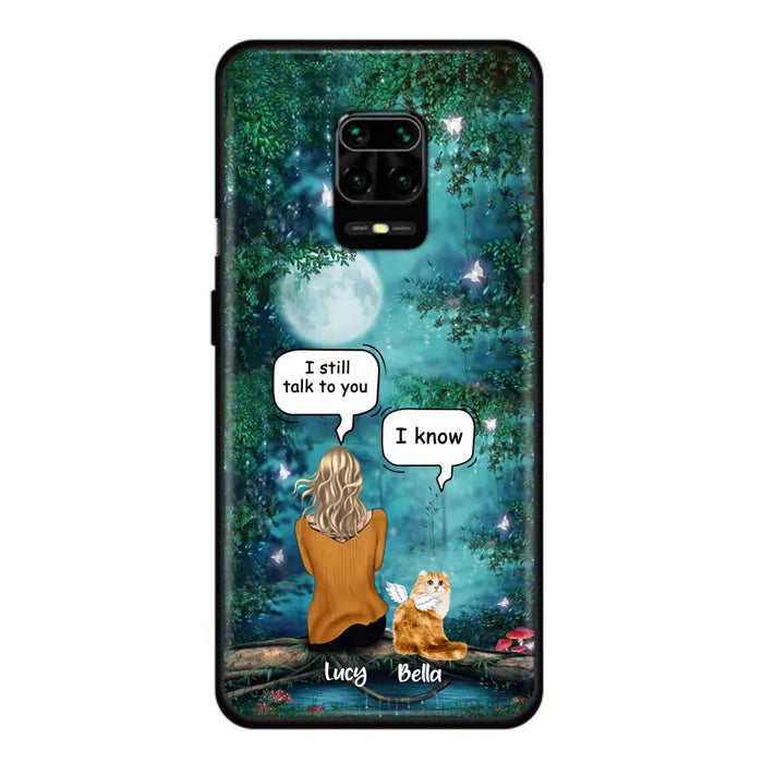 Custom Personalized Cat Memorial Phone Case - Upto 5 Cats - Best Gift For Cat Lover - I still talk to you - Case For Xiaomi, Oppo And Huawei