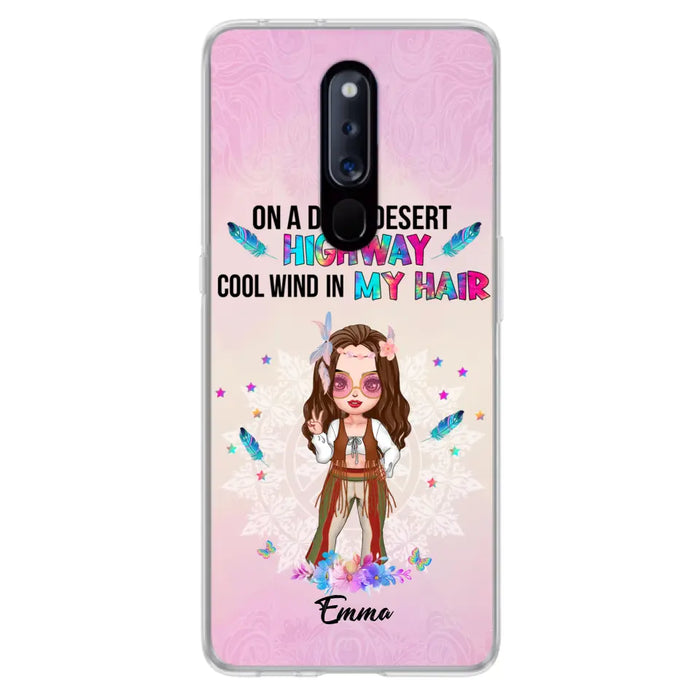 Custom Personalized Hippie Phone Case - Best Gift For Hippies - On A Dark Desert Highway Cool Wind In My Hair - Case For Xiaomi/Huawei/Oppo