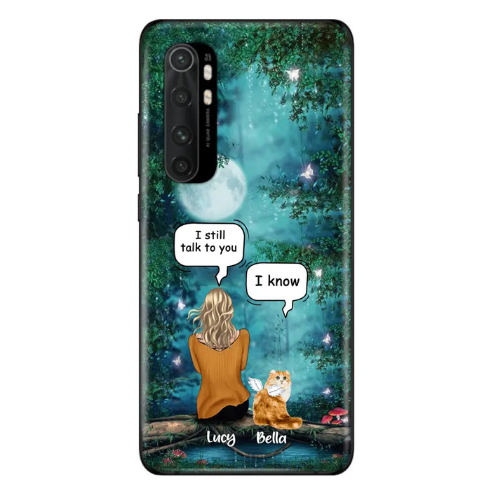 Custom Personalized Cat Memorial Phone Case - Upto 5 Cats - Best Gift For Cat Lover - I still talk to you - Case For Xiaomi, Oppo And Huawei